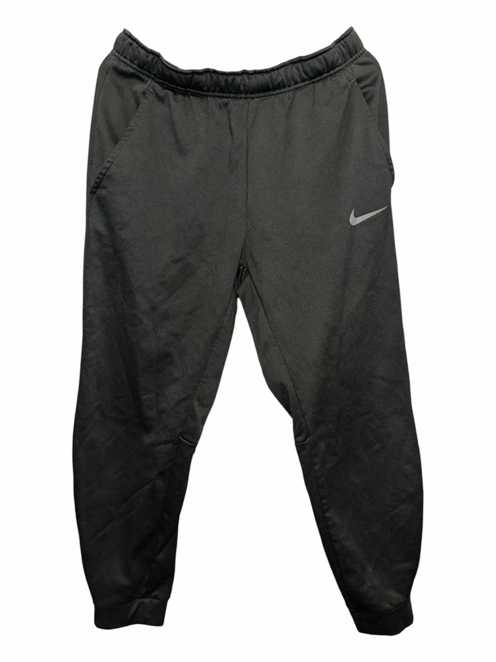 Nike Black Athletic Jogger Sweatpants with Reflective Swoosh